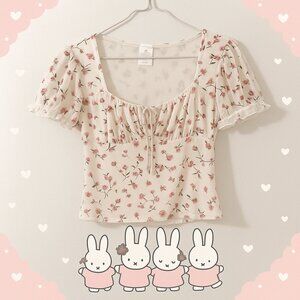 Floral Puff Sleeve Top